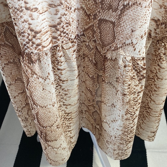 Snake Print Boho Wrap Dress - Picture 10 of 12